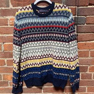 GAP Wool Sweater w/ Fun ZigZag Pattern